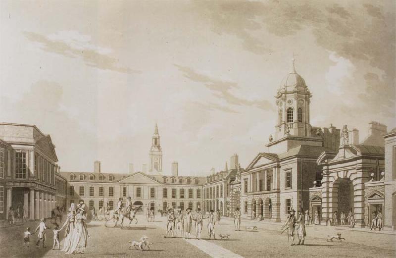 Thomas Pakenham Dublin Castle in the 1790s,seat fo the Viceroy and hub of Briish Power oil painting image